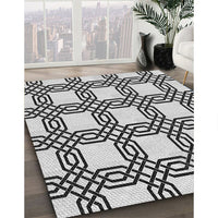 Patterned Light Black Novelty Rug, pat2394