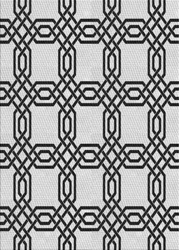 Patterned Light Black Novelty Rug, pat2394