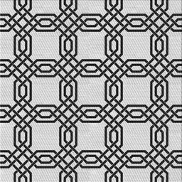 Square Patterned Light Black Novelty Rug, pat2394