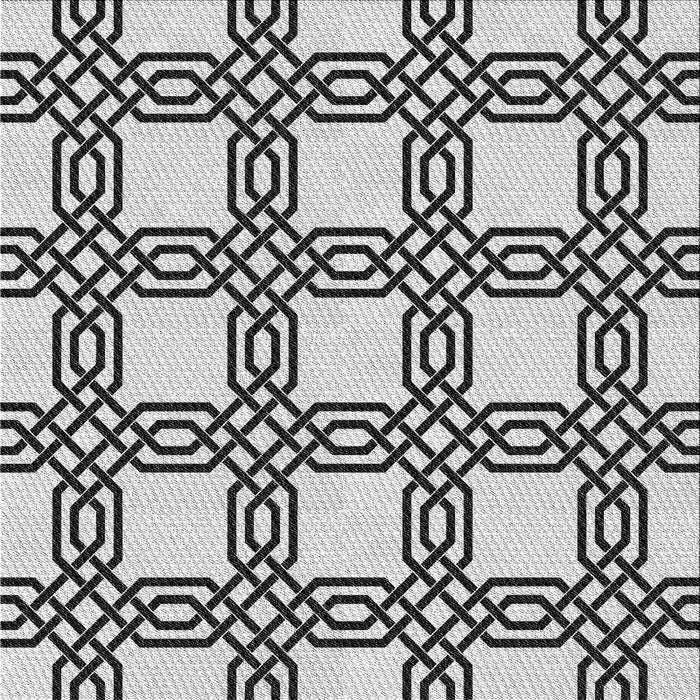 Square Patterned Light Black Novelty Rug, pat2394