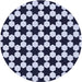 Square Patterned Night Blue Rug, pat2395blu