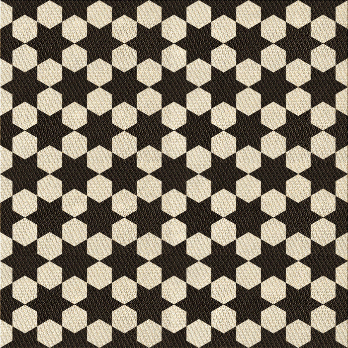 Round Patterned Midnight Gray Rug, pat2395brn