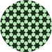 Square Patterned Light Green Rug, pat2395grn