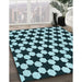 Machine Washable Transitional Blue Rug in a Family Room, wshpat2395lblu