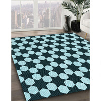 Patterned Blue Rug, pat2395lblu