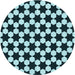 Square Patterned Blue Rug, pat2395lblu