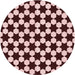 Square Machine Washable Transitional Pink Rug in a Living Room, wshpat2395rd