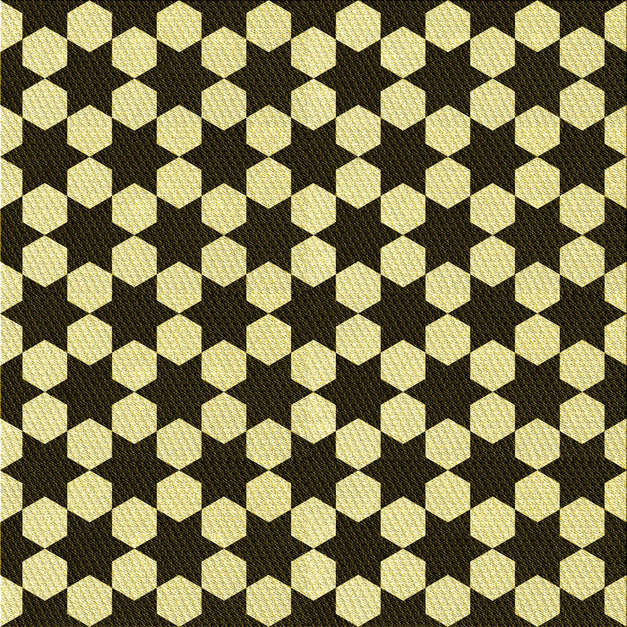 Round Patterned Black Brown Rug, pat2395yw