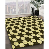 Patterned Black Brown Rug, pat2395yw