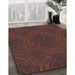 Machine Washable Transitional Sienna Brown Rug in a Family Room, wshpat2396brn