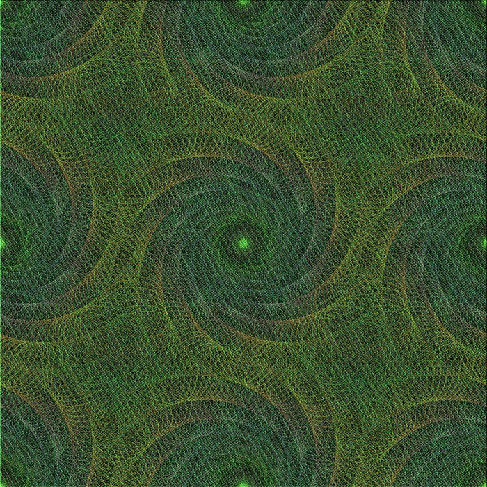 Round Patterned Dark Forest Green Rug, pat2396grn