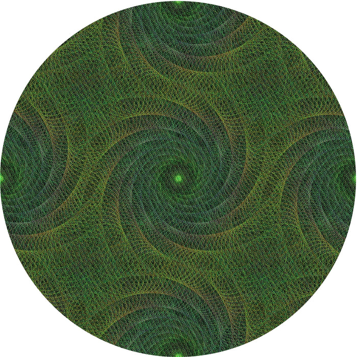 Square Patterned Dark Forest Green Rug, pat2396grn