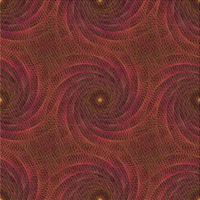 Round Patterned Mahogany Brown Rug, pat2396org