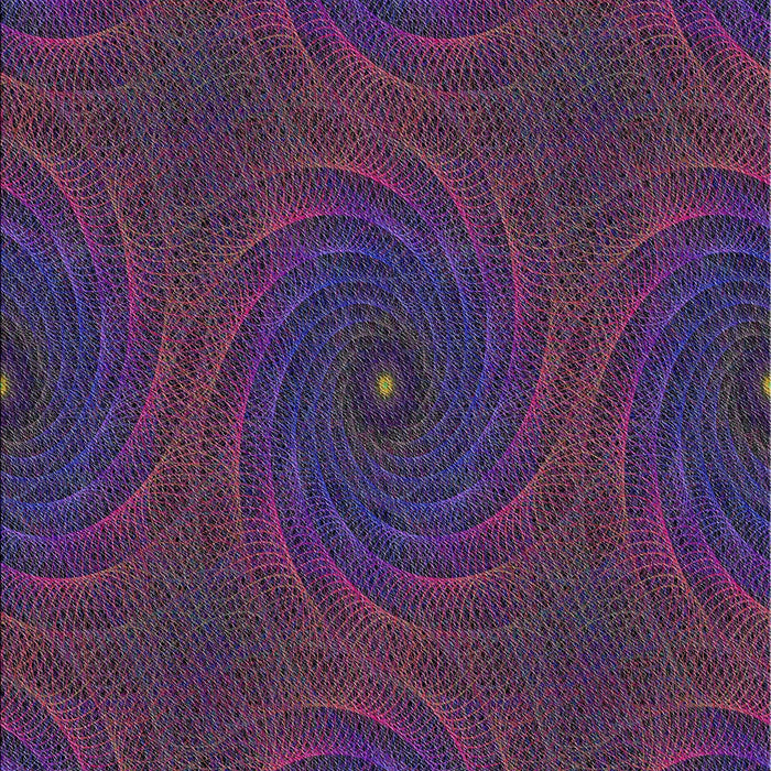 Patterned Dark Purple Novelty Rug, pat2396