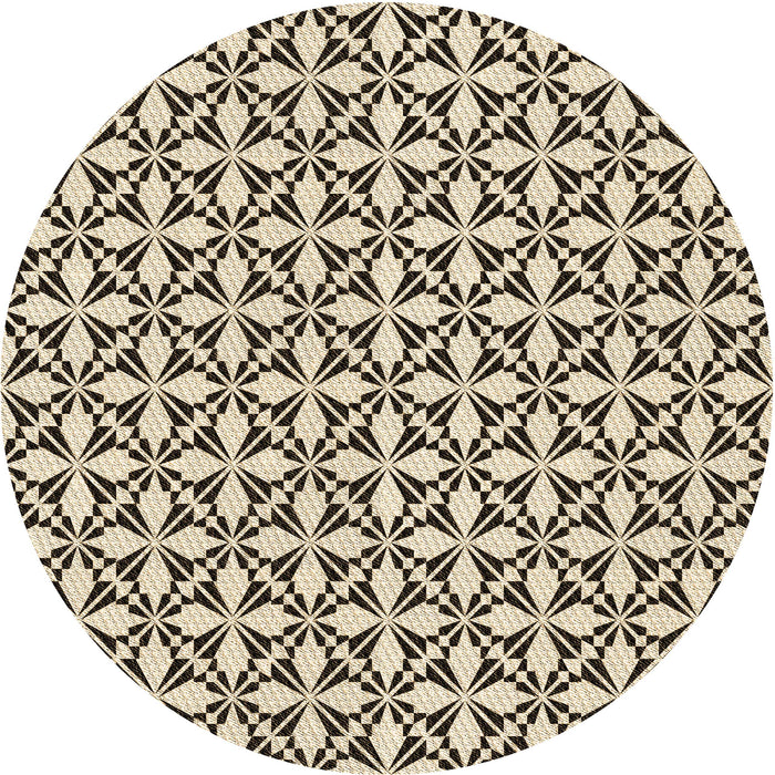 Square Patterned Vanilla Gold Rug, pat2397brn