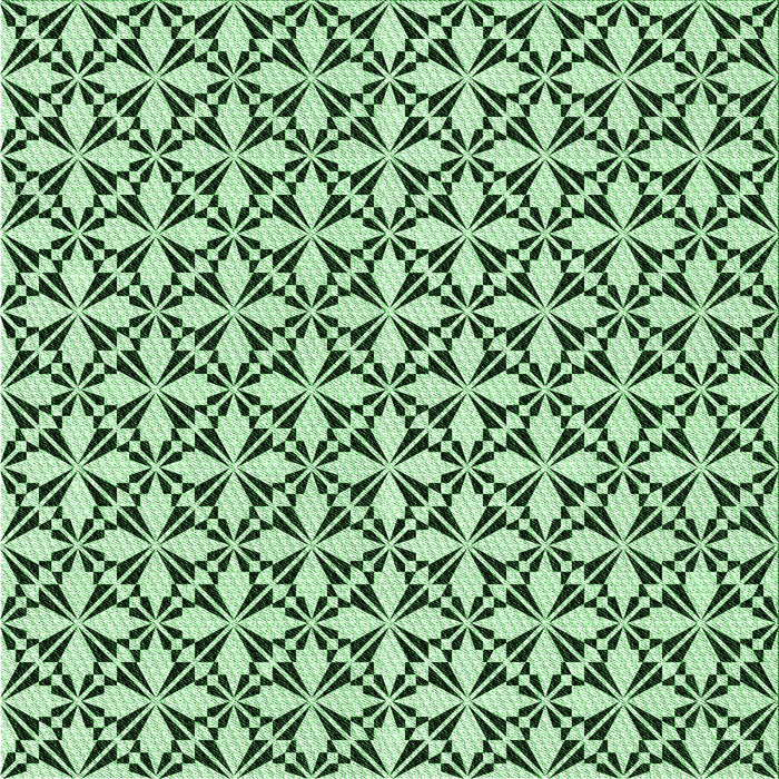 Round Patterned Pale Green Rug, pat2397grn