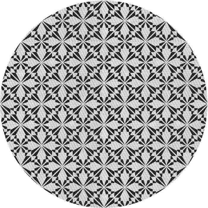 Square Patterned Platinum Gray Rug, pat2397gry