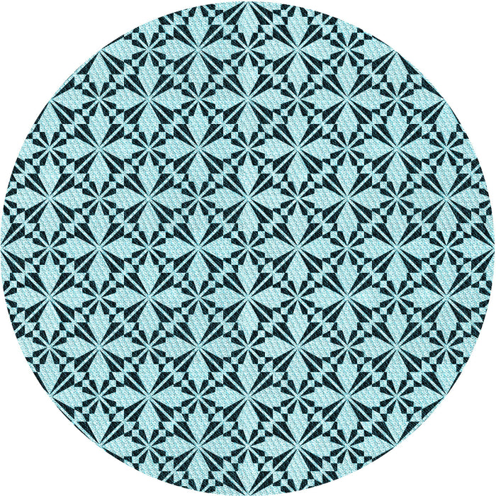 Square Patterned Blue Rug, pat2397lblu