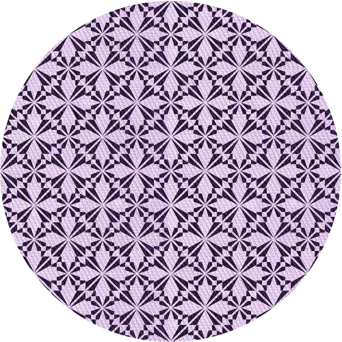Square Patterned Purple Rug, pat2397pur