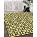 Patterned Mustard Yellow Rug in Family Room, pat2397yw