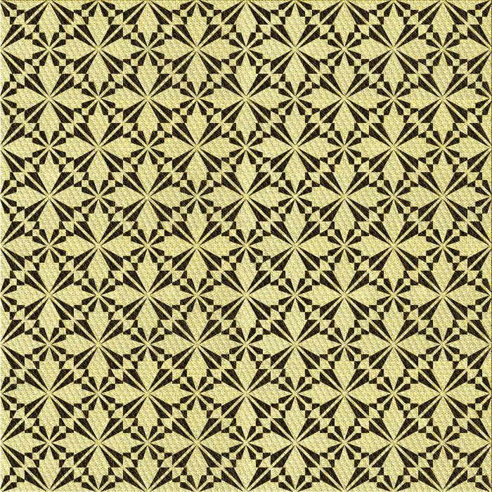 Round Machine Washable Transitional Mustard Yellow Rug, wshpat2397yw