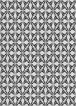 Patterned Light Black Novelty Rug, pat2397