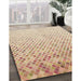 Patterned Golden Blonde Gold Rug in Family Room, pat2398brn