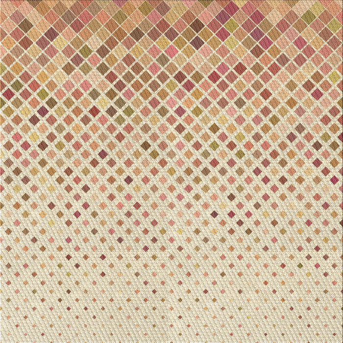 Round Patterned Golden Blonde Gold Rug, pat2398brn