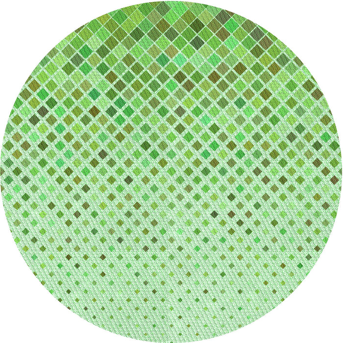 Square Patterned Green Rug, pat2398grn
