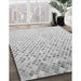 Patterned Platinum Gray Rug in Family Room, pat2398gry