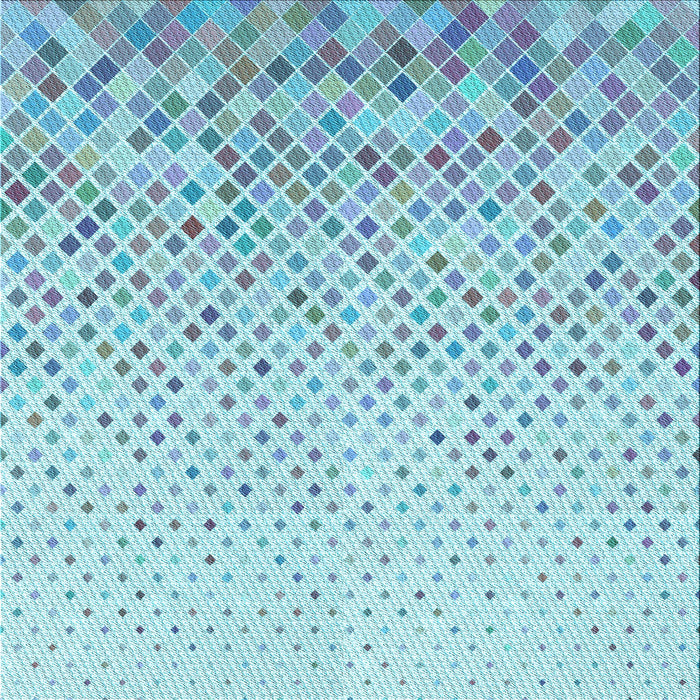 Round Patterned Blue Rug, pat2398lblu