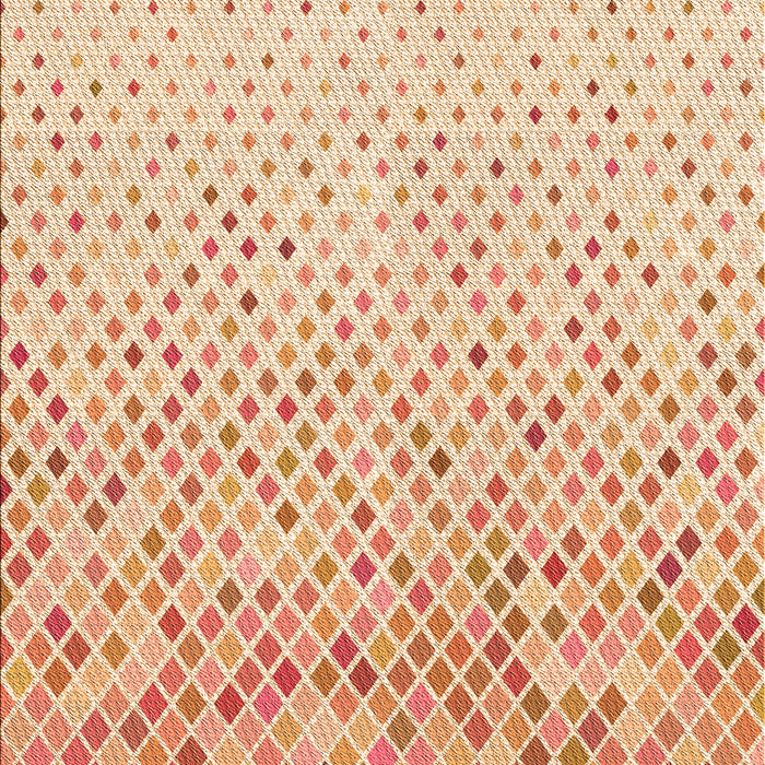 Patterned Bright Orange Rug, pat2398org