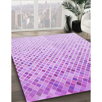 Patterned Blossom Pink Rug, pat2398pur