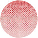 Square Patterned Light Red Pink Rug, pat2398rd