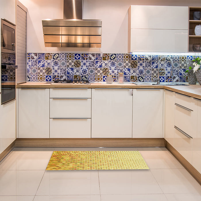 Patterned Dark Orange Rug in a Kitchen, pat2398yw