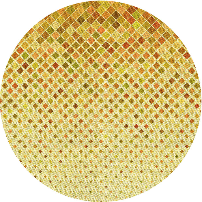 Square Patterned Dark Orange Rug, pat2398yw