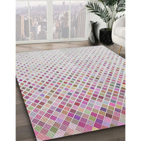 Patterned Platinum Gray Novelty Rug, pat2398