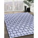 Patterned Lavender Blue Rug in Family Room, pat2399blu