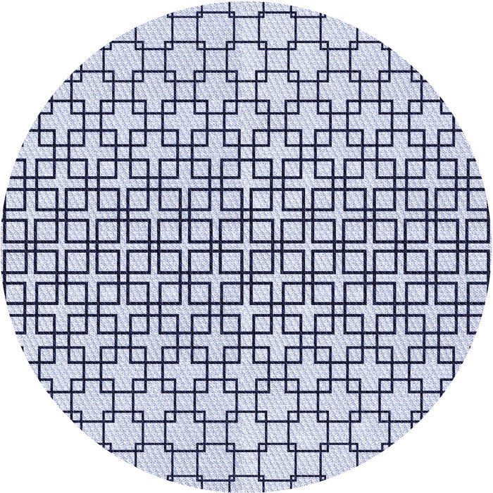 Square Patterned Lavender Blue Rug, pat2399blu