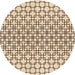 Square Patterned Sienna Brown Rug, pat2399org