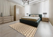 Patterned Sienna Brown Rug in a Bedroom, pat2399org