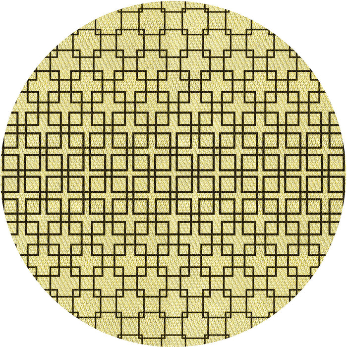 Square Patterned Mustard Yellow Rug, pat2399yw