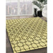 Machine Washable Transitional Mustard Yellow Rug in a Family Room, wshpat2399yw