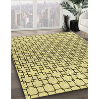 Patterned Mustard Yellow Rug, pat2399yw