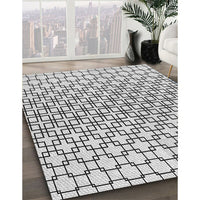 Patterned Ash Gray Novelty Rug, pat2399