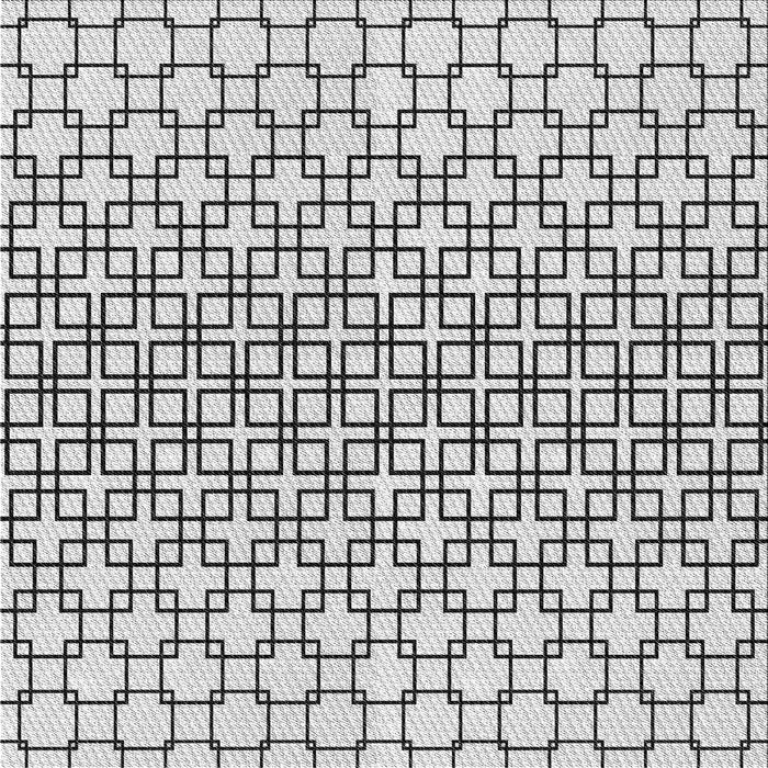 Square Patterned Ash Gray Novelty Rug, pat2399