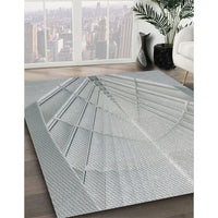 Patterned Light Gray Novelty Rug, pat239