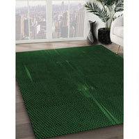 Patterned Deep Emerald Green Rug, pat24grn