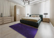 Patterned Bright Purple Rug in a Bedroom, pat24pur