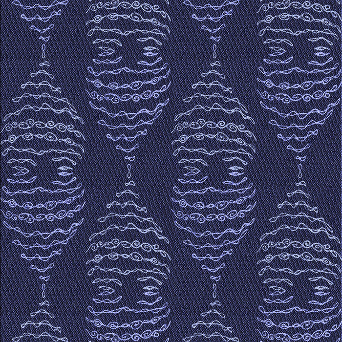 Patterned Night Blue Rug, pat2400blu